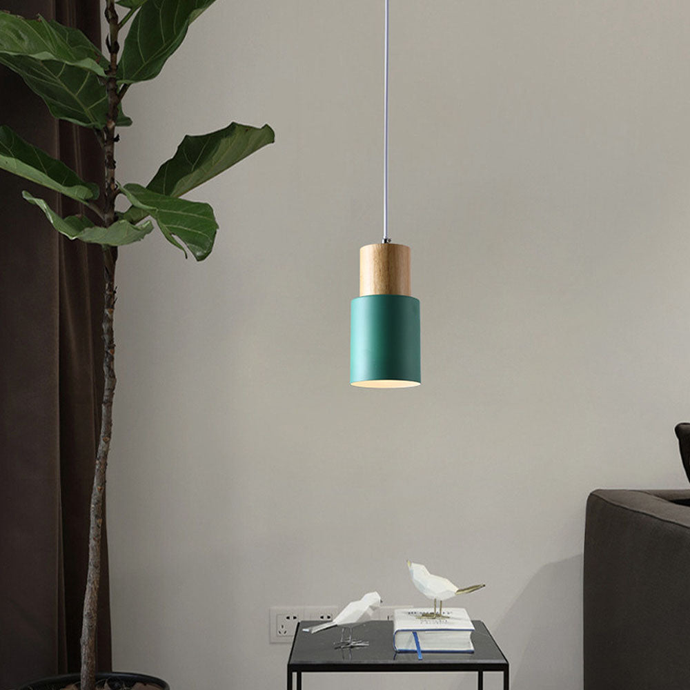 Modern Macaron Cylinder Pendant Light