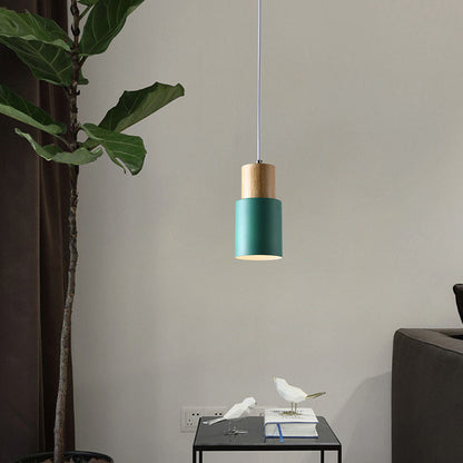Modern Macaron Cylinder Pendant Light