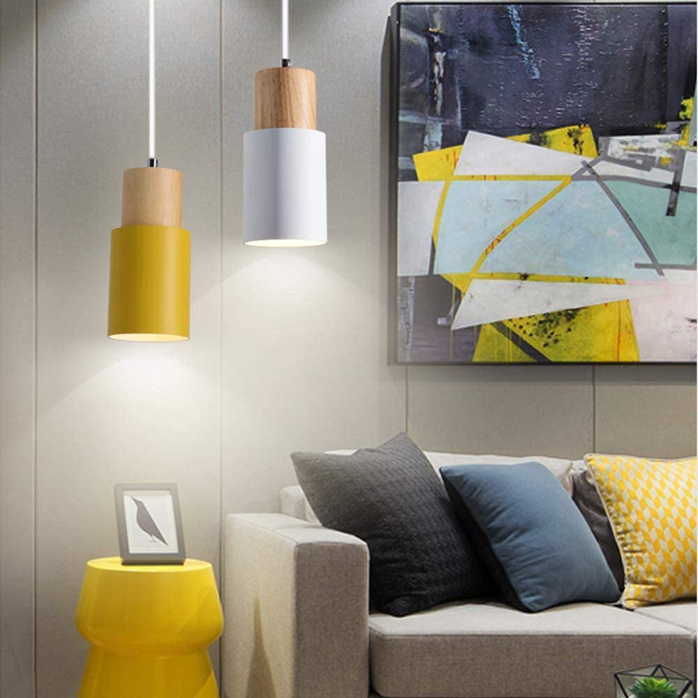 Modern Macaron Cylinder Pendant Light