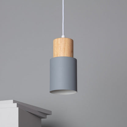 Modern Macaron Cylinder Pendant Light