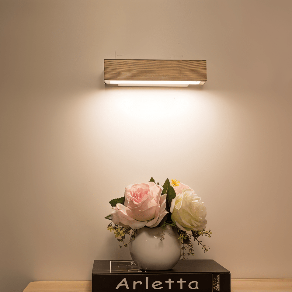 360 Swiveling Wooden Wall Light