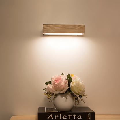 360 Swiveling Wooden Wall Light