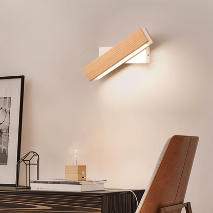 360 Swiveling Wooden Wall Light