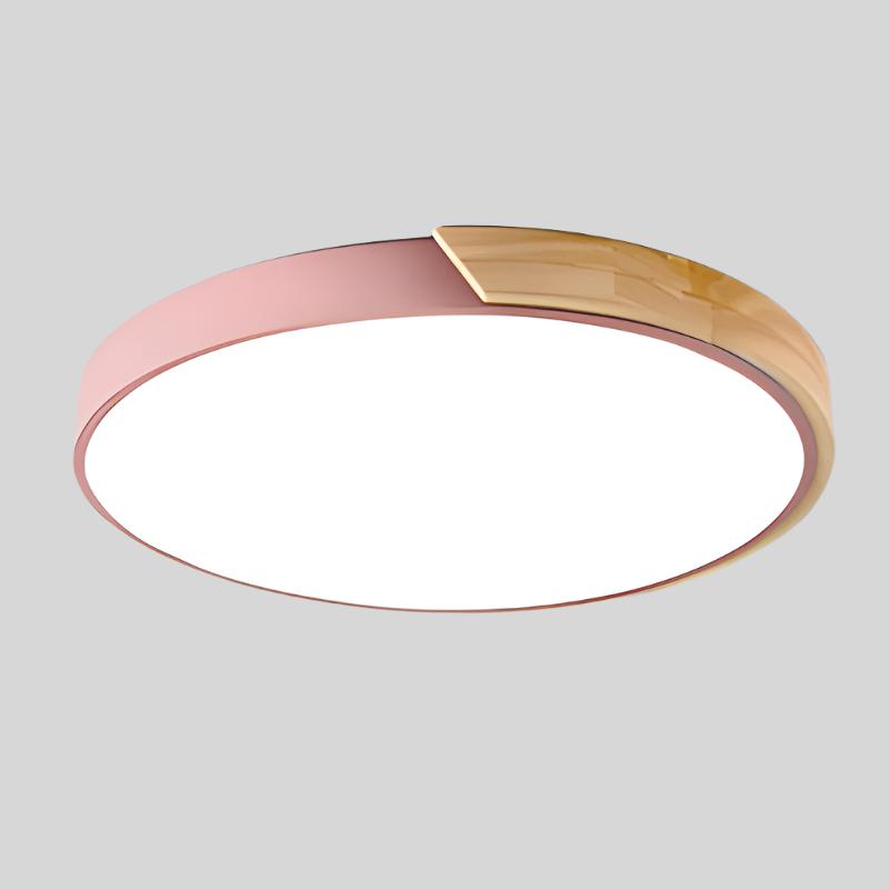 Wooden LED Flush Mount Ceiling Light