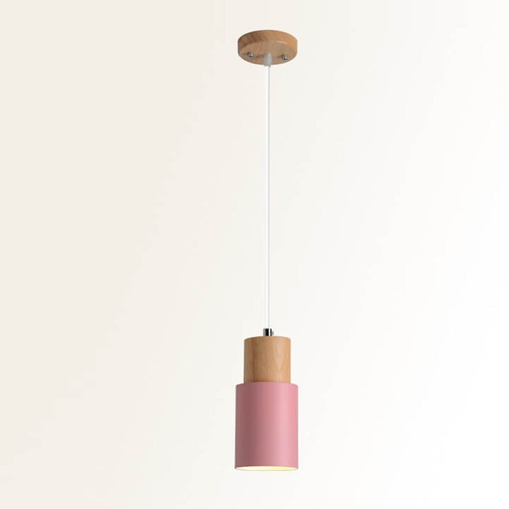 Modern Macaron Cylinder Pendant Light