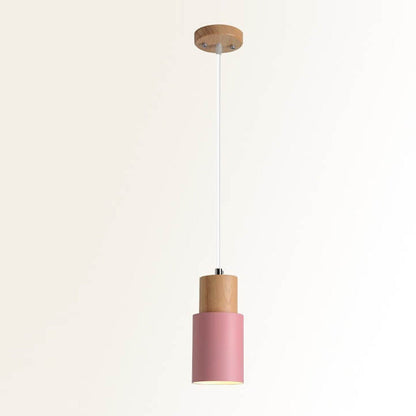 Modern Macaron Cylinder Pendant Light