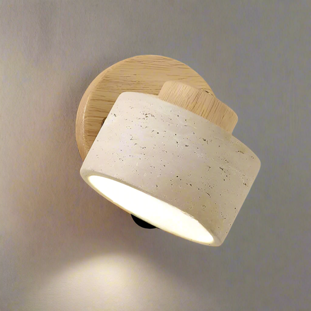 Travertine Stone LED Wall Lamp