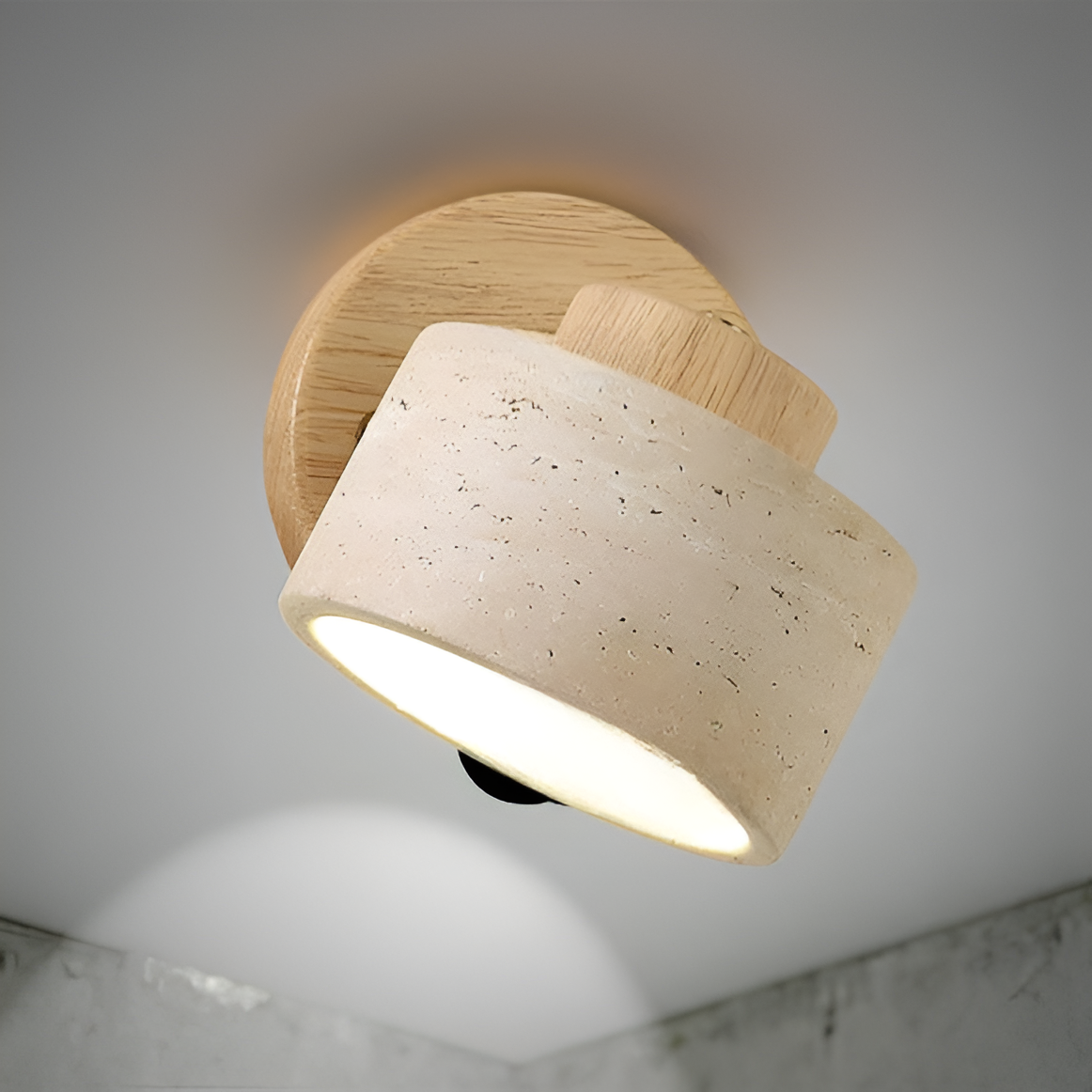 Travertine Stone LED Wall Lamp
