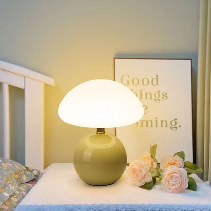 Ceramic LED Mushroom Table Lamp
