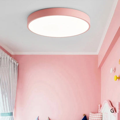 Wooden LED Flush Mount Ceiling Light
