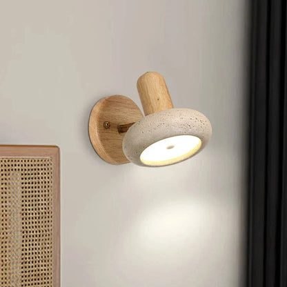 Rotatable Round Stone LED Wall Light