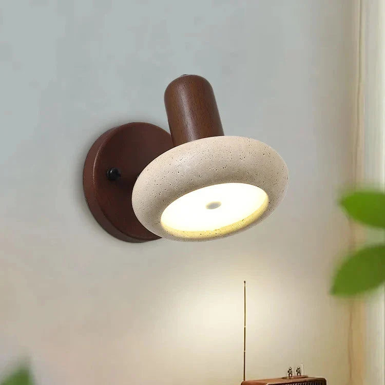 Rotatable Round Stone LED Wall Light