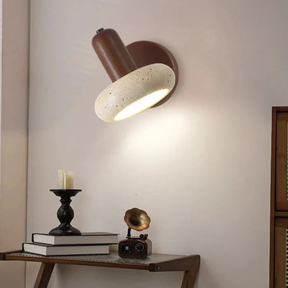Rotatable Round Stone LED Wall Light