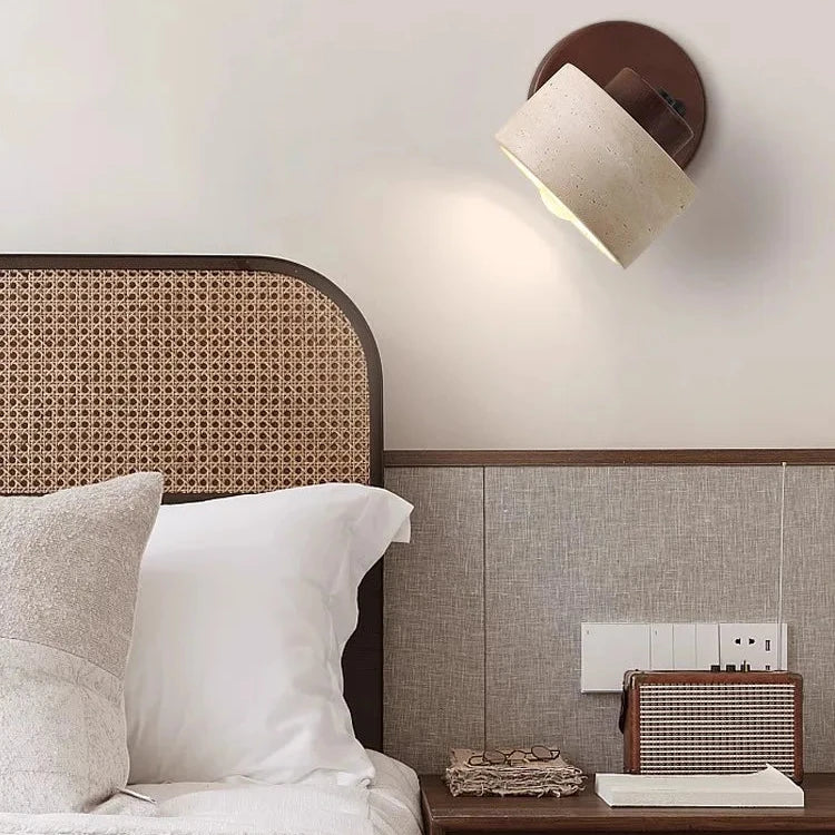 Travertine Stone LED Wall Lamp