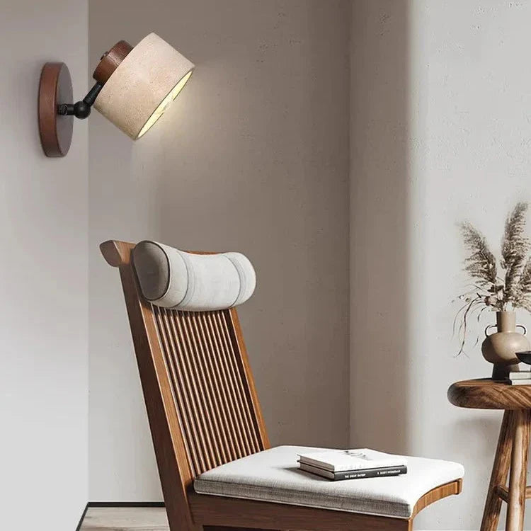 Travertine Stone LED Wall Lamp