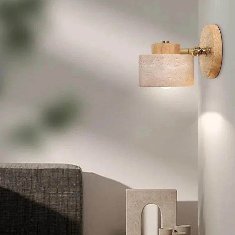 Travertine Stone LED Wall Lamp