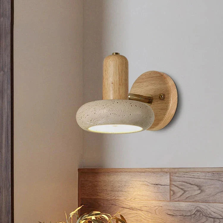 Rotatable Round Stone LED Wall Light