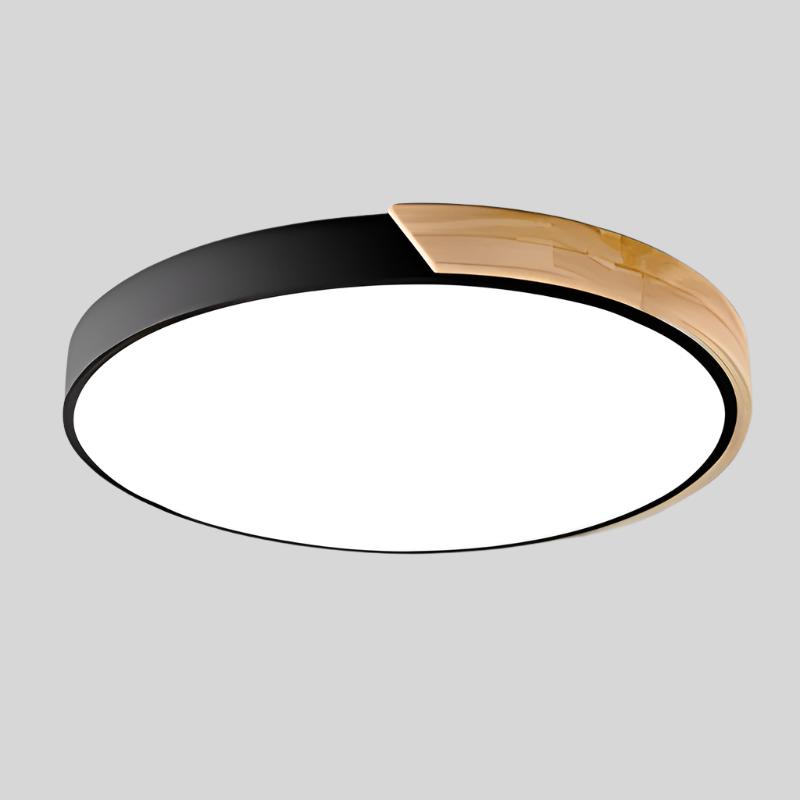 Wooden LED Flush Mount Ceiling Light