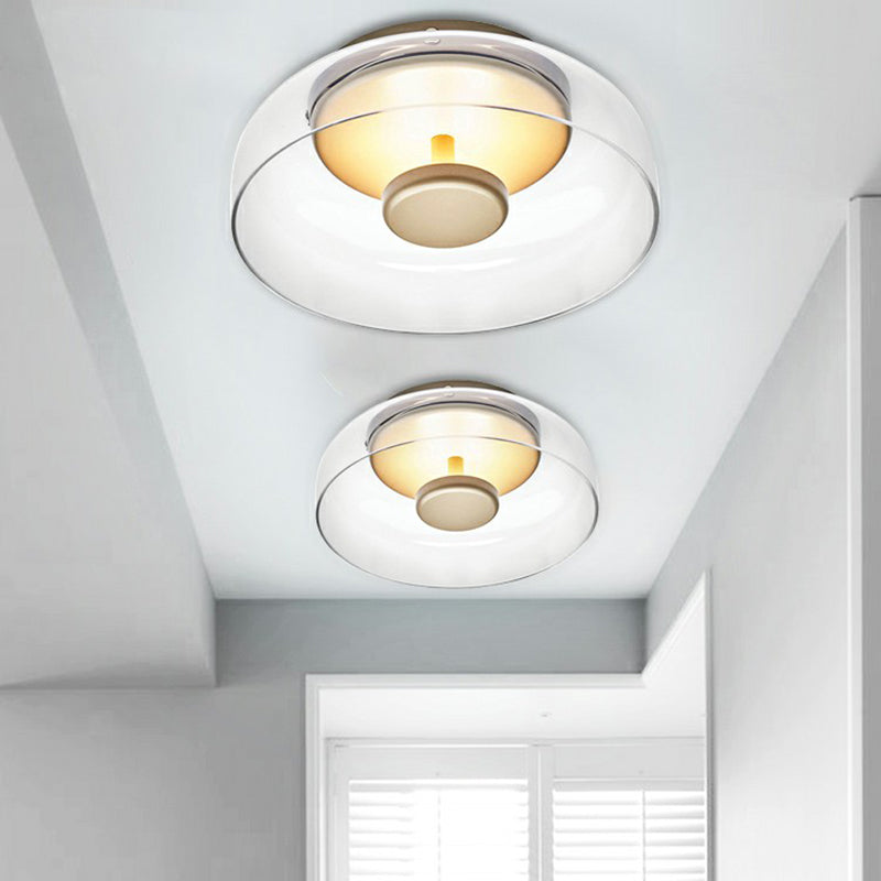 LED Glass Ceiling Light Fixture