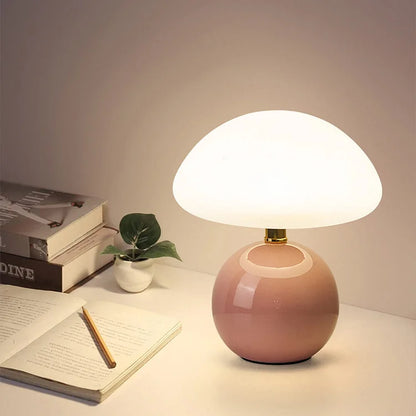 Ceramic LED Mushroom Table Lamp