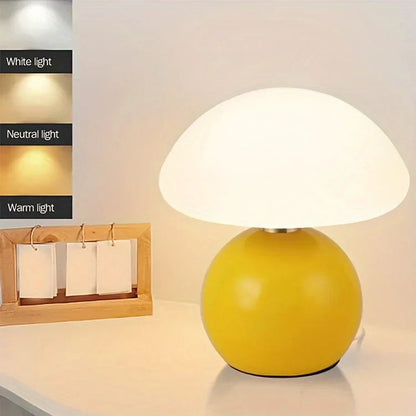 Ceramic LED Mushroom Table Lamp
