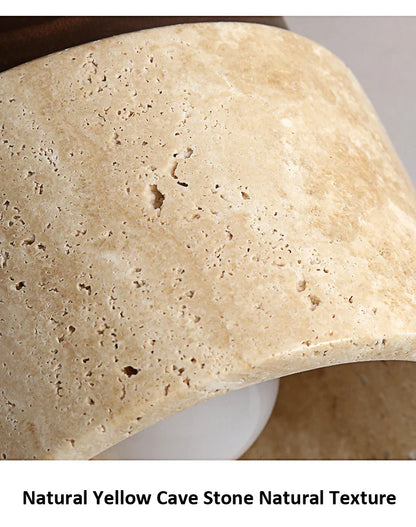 Japanese Style Stone Wood Ceiling Light