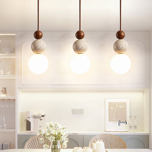 Rustic Natural Stone Pendant Light