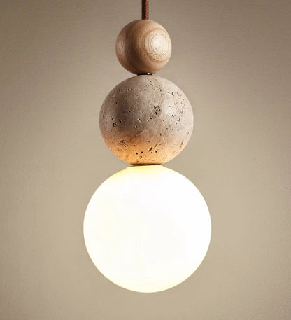 Rustic Natural Stone Pendant Light