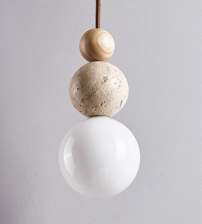 Rustic Natural Stone Pendant Light