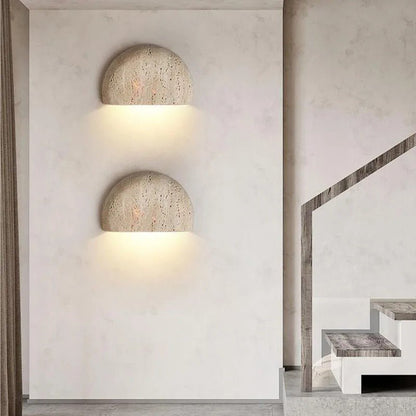 Wabi Sabi Natural Travertine Wall Lamp