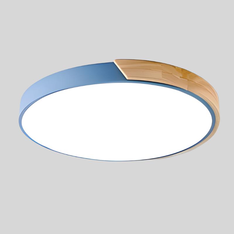 Wooden LED Flush Mount Ceiling Light